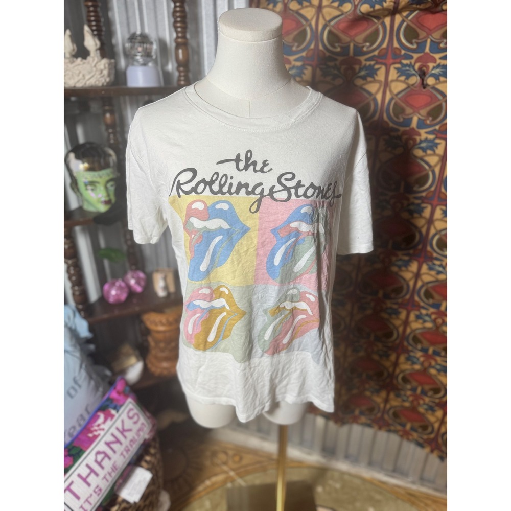 The Rolling Stones Graphic T-Shirt Band Tee Music Multicolor Small